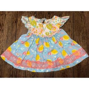 Wildflowers Best Day Ever Picnic Floral Lemons Sleeveless Top